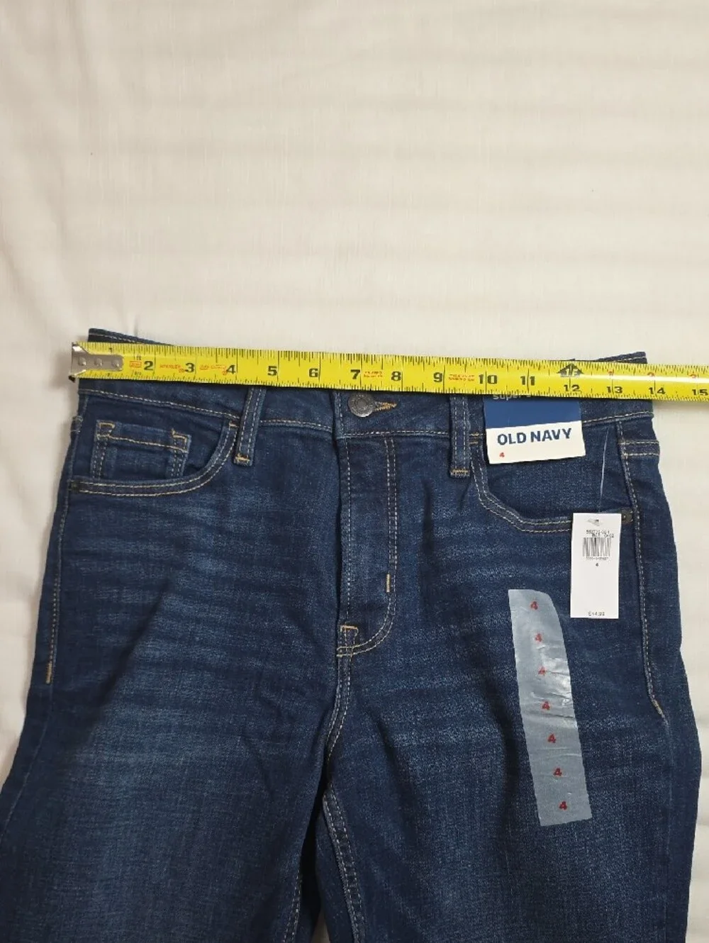 0789 Old Navy Women's Deep Indigo Skinny Jeans; 4